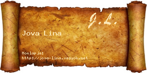 Jova Lina névjegykártya